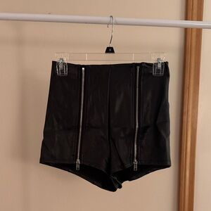 Forever 21 Black High Waist Zipper Shorts